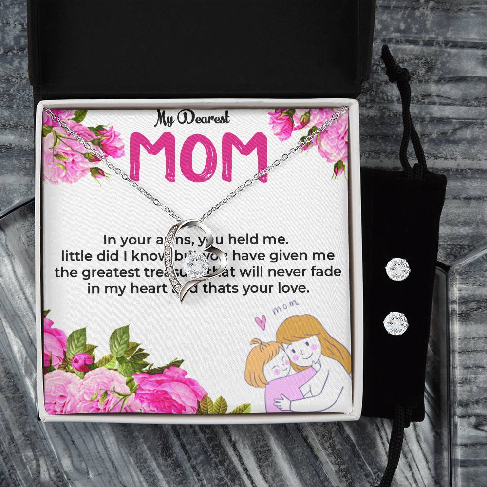 To My Dearest Mom | Heartfelt Forever Love Jewelry Gift Set | Necklace Gift For Mom