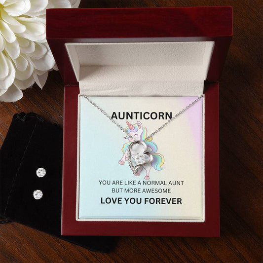 Aunticorn Necklace and Earring Set – A Fun Unicorn Gift for the Best  and Special Auntie - SOUVMOUR