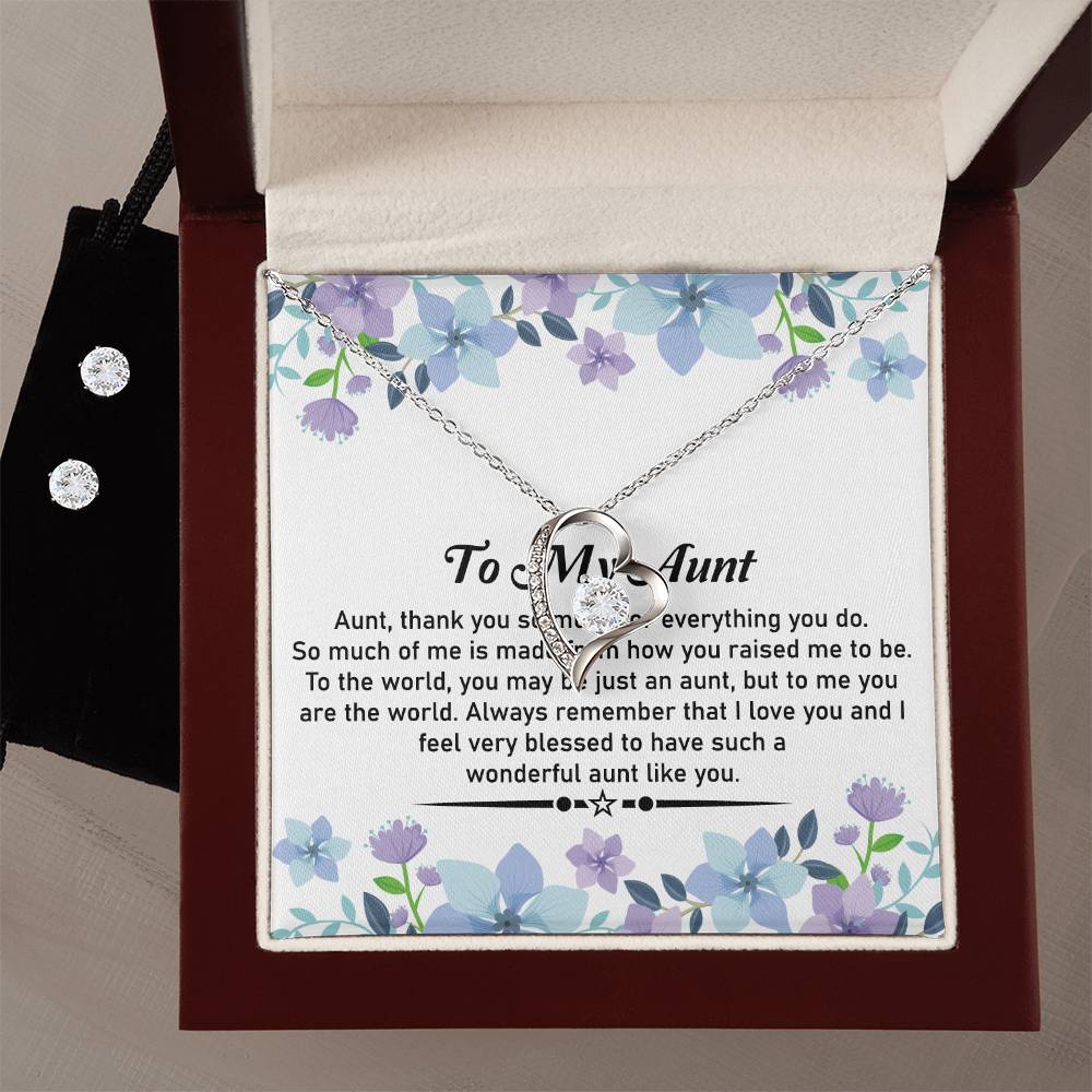 To My Special Aunt – Special Necklace and Earring Gift Set - SOUVMOUR