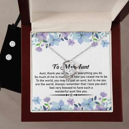 To My Special Aunt – Special Necklace and Earring Gift Set - SOUVMOUR