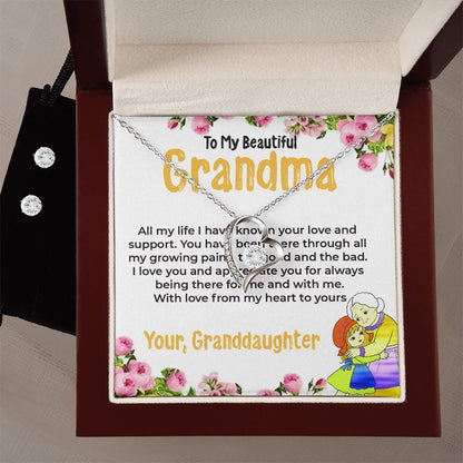 To My Beautiful Grandma | Forever Love Necklace Gift from Granddaughter | Gift for Grandma