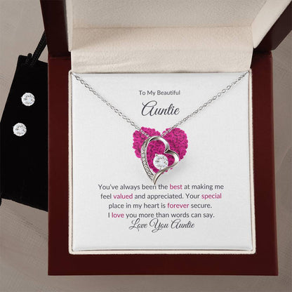 Classic Forever Love Necklace and Earring Sets  Gift For Aunt - SOUVMOUR