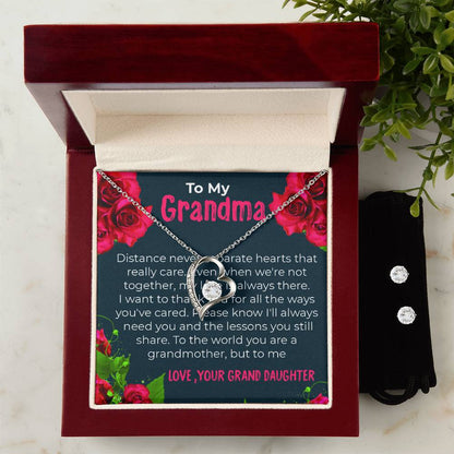 To My Grandma | Elegant Forever Love Necklace Gift from Granddaughter | Gift for Grandma