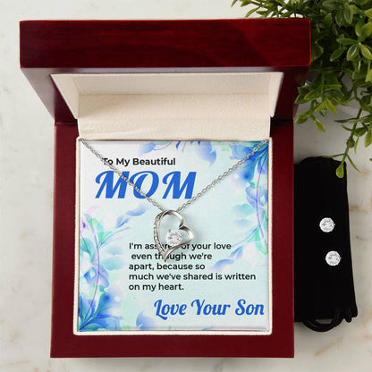 To The Woman Who Loves Me | Elegant Forever Love Jewelry Set | A Token of Gratitude | Necklace Gift For Mom