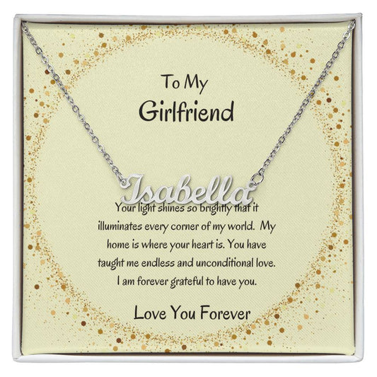 Custom Name Necklace For Girlfriend | Gift For Her Personalized Name Necklace For Her - SOUVMOUR