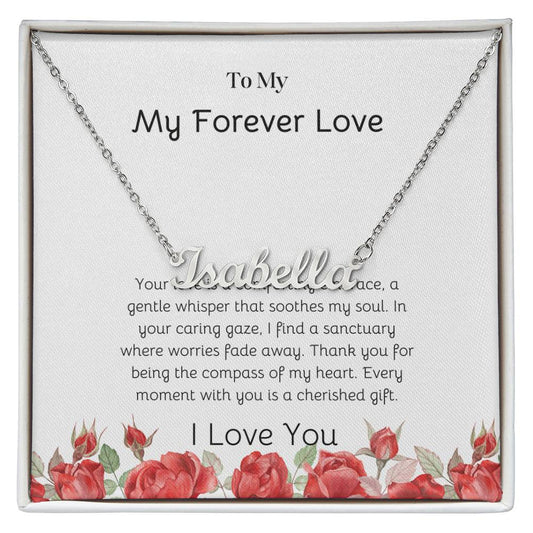 Custom Name Necklace For Girlfriend |To My Forever Love My Girlfriend - SOUVMOUR