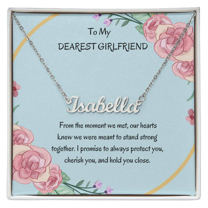 Custom Name Necklace For Girlfriend |To My Dearest Girlfriend - SOUVMOUR