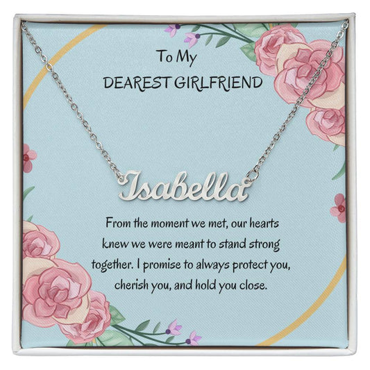 Custom Name Necklace For Girlfriend |To My Dearest Girlfriend - SOUVMOUR
