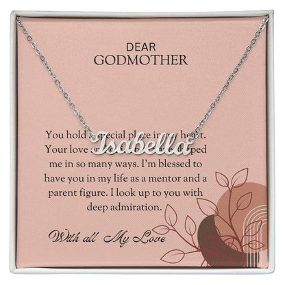 Custom Name Necklace for Special Godmother | A Heartfelt Gift to Cherish Forever | Godmother Gift