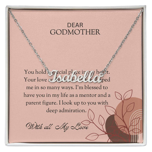 Custom Name Necklace for Special Godmother | A Heartfelt Gift to Cherish Forever | Godmother Gift