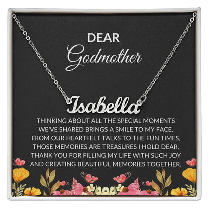 Custom Name Necklace for Dear Godmother | A Unique Way to Express Affection | Godmother Gift