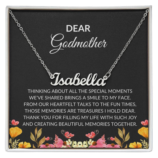 Custom Name Necklace for Dear Godmother | A Unique Way to Express Affection | Godmother Gift