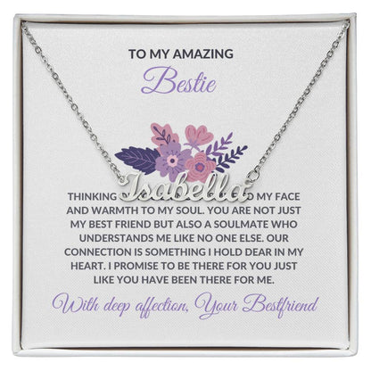 Custom Name Necklace | To My Amazing Best Friend - Personalized Necklace | Friendship Gift