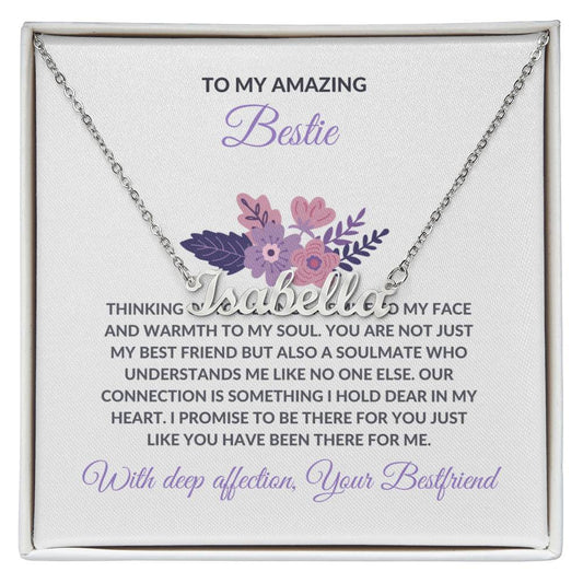 Custom Name Necklace | To My Amazing Best Friend - Personalized Necklace | Friendship Gift