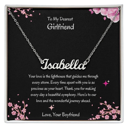 Custom Name Necklace For Girlfriend |To My Dearest Girlfriend - SOUVMOUR