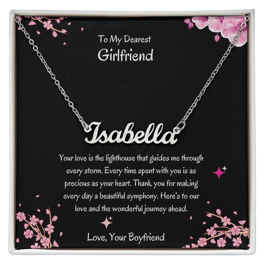 Custom Name Necklace For Girlfriend |To My Dearest Girlfriend - SOUVMOUR