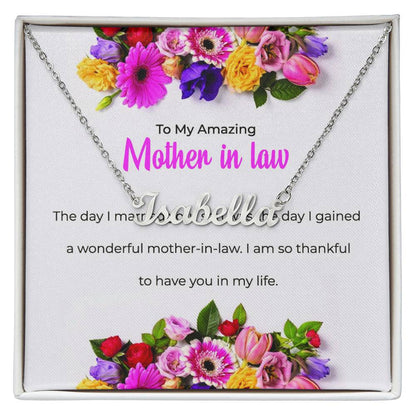 To My Amazing Mother-in-Law | Heartfelt Personalized Name Necklace
