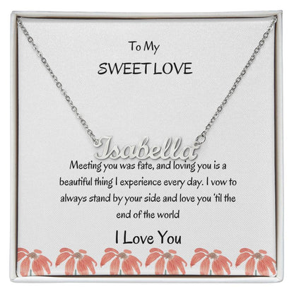 Custom Name Necklace For Girlfriend |To My Sweet Love My Girlfriend - SOUVMOUR