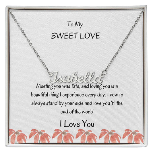 Custom Name Necklace For Girlfriend |To My Sweet Love My Girlfriend - SOUVMOUR