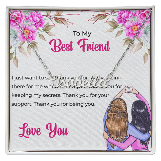 Custom Name Necklace | Friendship Gift | To My Lifetime Best Friend - Personalized Necklace