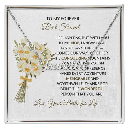Custom Name Necklace | To My Forever Best Friend - Personalized Necklace | Friendship Gift