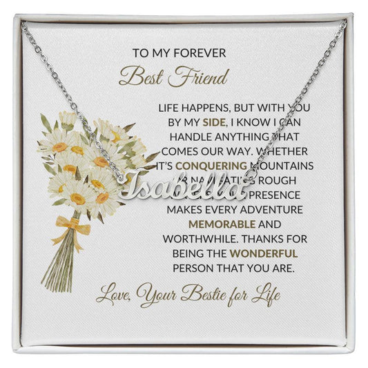 Custom Name Necklace | To My Forever Best Friend - Personalized Necklace | Friendship Gift