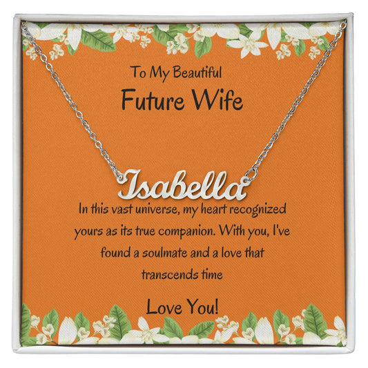 Custom Name Necklace For Girlfriend Gift For Fiancee|To My Future Wife - SOUVMOUR