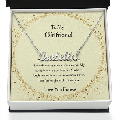 Custom Name Necklace For Girlfriend | Gift For Her Personalized Name Necklace For Her - SOUVMOUR