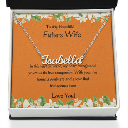 Custom Name Necklace For Girlfriend Gift For Fiancee|To My Future Wife - SOUVMOUR