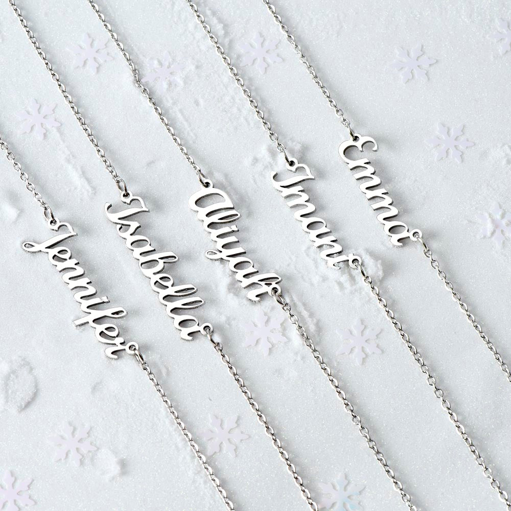 To My Little Wonder - From Aunt to Niece Custom Name Necklace - SOUVMOUR
