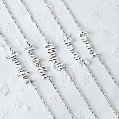 To My Little Wonder - From Aunt to Niece Custom Name Necklace - SOUVMOUR