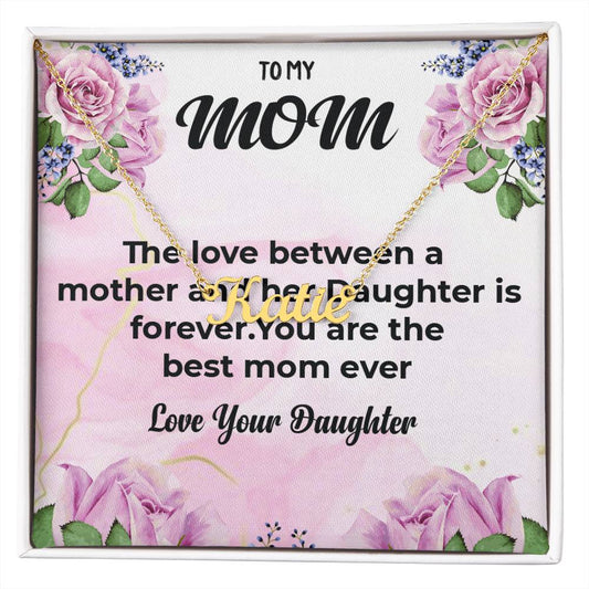 To My Mom | Custom Name Necklace | Mother-Daughter Bond Necklace Gift from Daughter