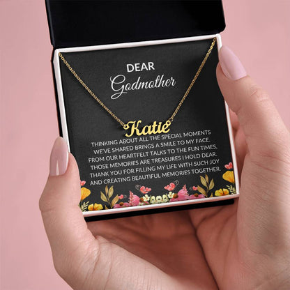 Custom Name Necklace for Dear Godmother | A Unique Way to Express Affection | Godmother Gift