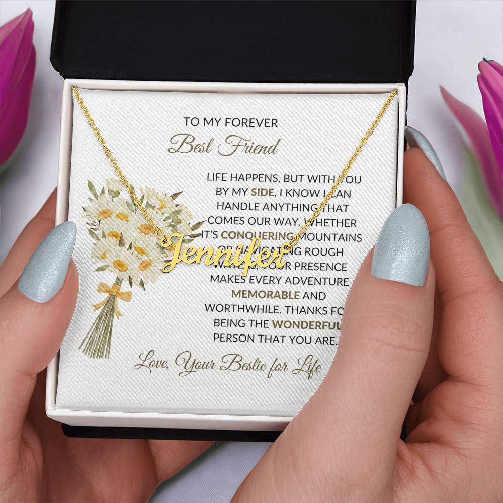 Custom Name Necklace | To My Forever Best Friend - Personalized Necklace | Friendship Gift