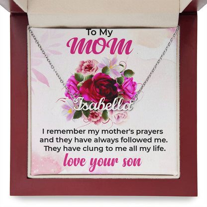 To My Mom | Personalized Name Necklace Gift from Son