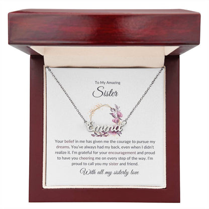 To My Amazing Sister Name Necklace | Gift for Sister | Necklace Gift for Sister