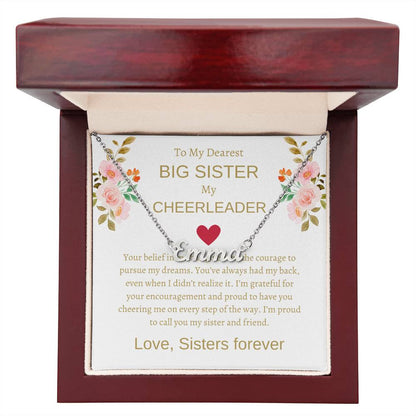 Custom Jewelry Name Gift | To My Dearest Big Sister Name Necklace