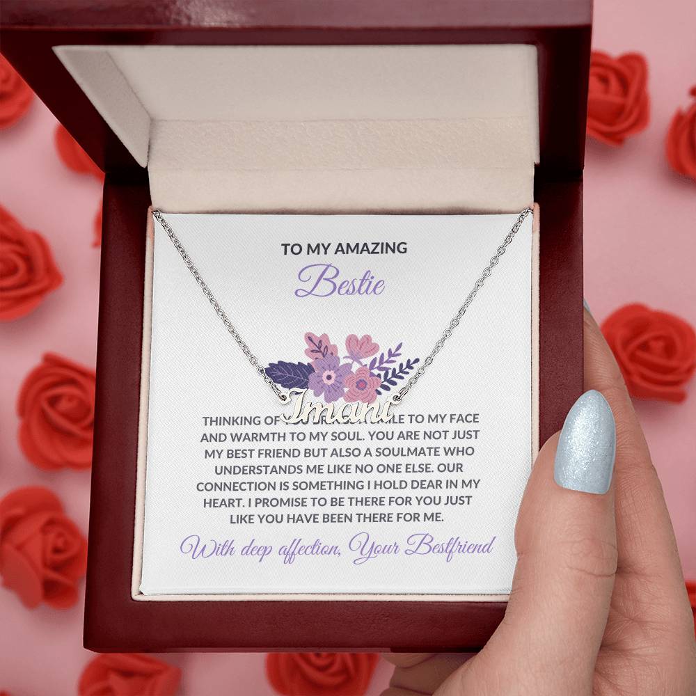 Custom Name Necklace | To My Amazing Best Friend - Personalized Necklace | Friendship Gift