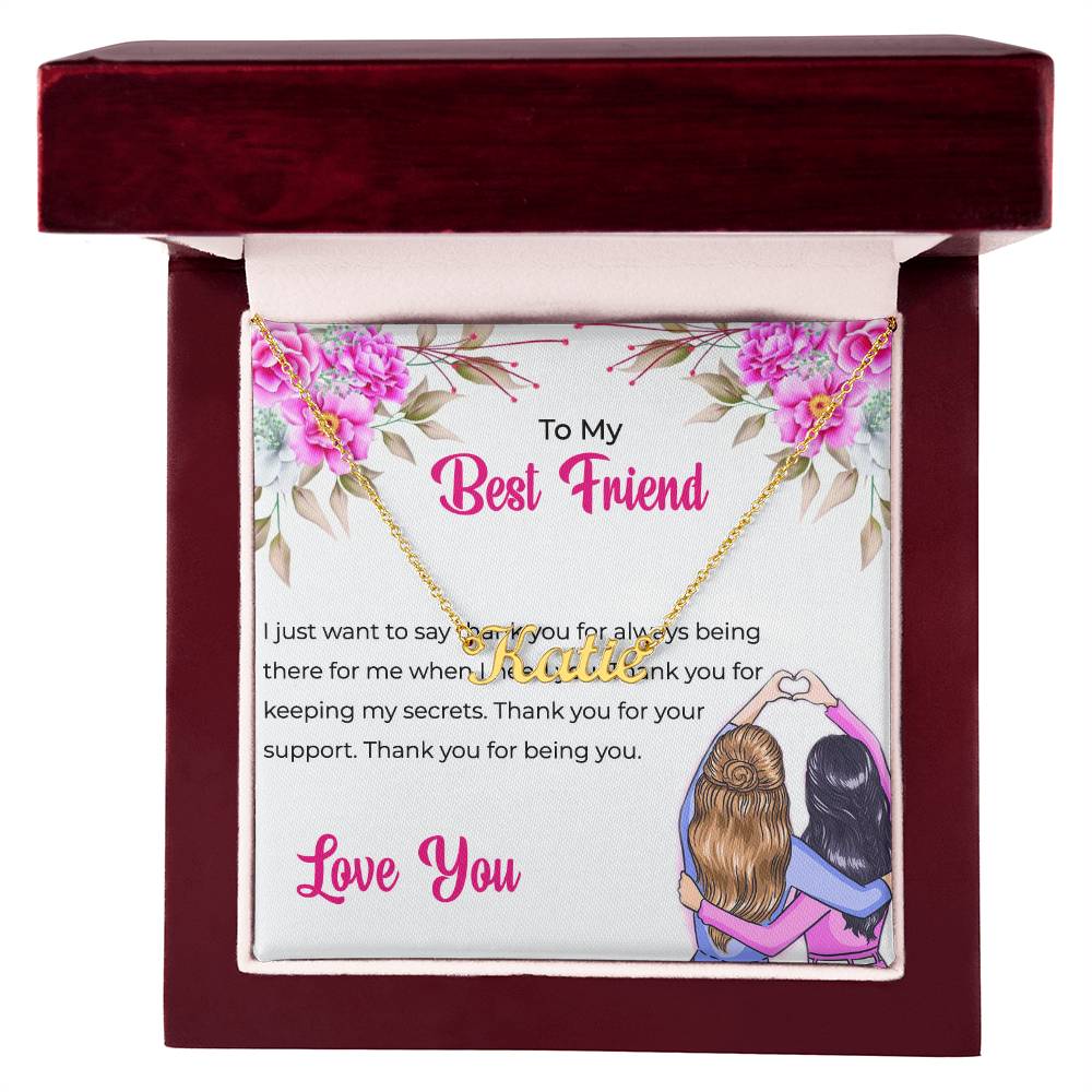 Custom Name Necklace | Friendship Gift | To My Lifetime Best Friend - Personalized Necklace