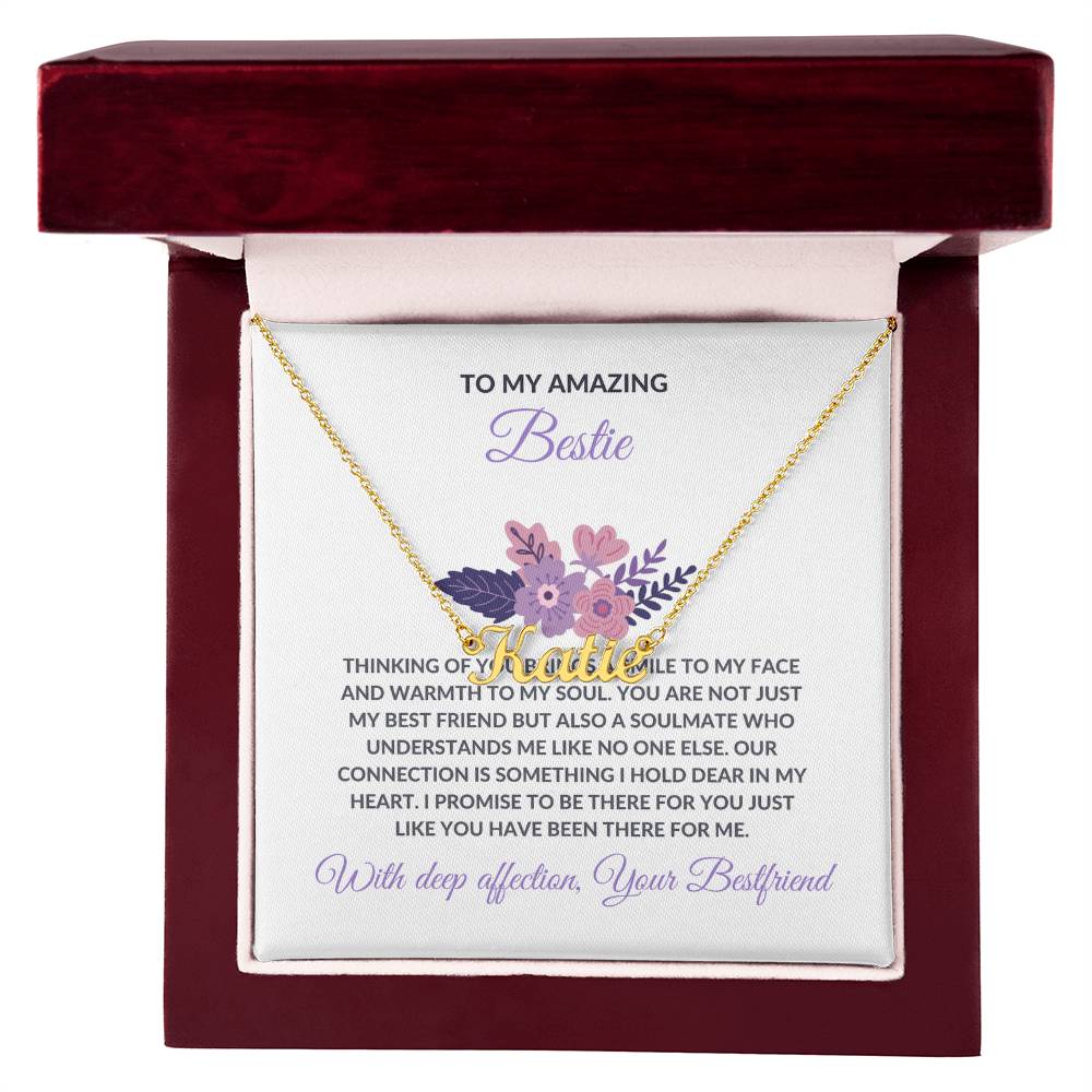 Custom Name Necklace | To My Amazing Best Friend - Personalized Necklace | Friendship Gift