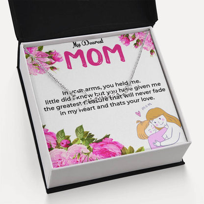 To My Dearest Mom | Custom Heart Name Necklace Gift | Necklace Gift For Mom