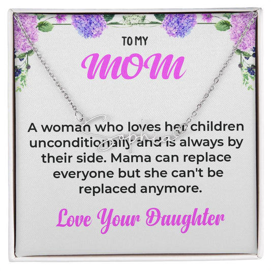 To My Wonderful Mom | Signature Style Name Necklace | A Gift from the Heart