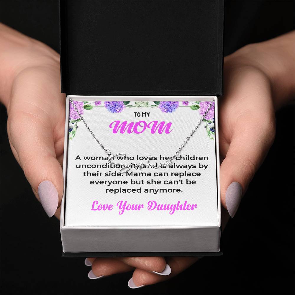 To My Wonderful Mom | Signature Style Name Necklace | A Gift from the Heart