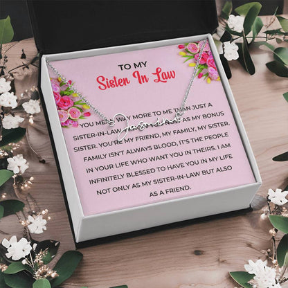 To My Sister-in-law Gift Necklace | Signature Style Personalized Custom Name Necklace | Sister-in-Law Gift