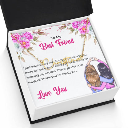 Signature Style Custom Name Necklace | To My Lifetime Best Friend - Personalized Necklace | Friendship Gift