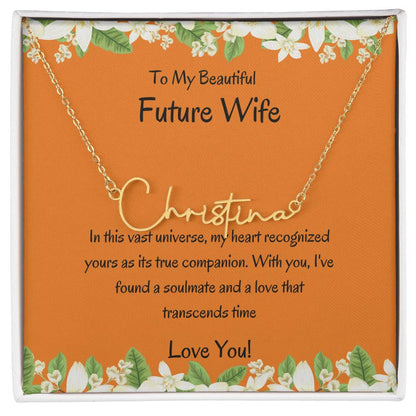 Signature Style Name Necklace for Her | Personalized Jewelry Necklace For Her - SOUVMOUR