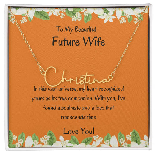 Signature Style Name Necklace for Her | Personalized Jewelry Necklace For Her - SOUVMOUR