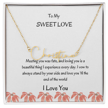 Personalized Signature Necklace | Unique Name Jewelry for Her - SOUVMOUR