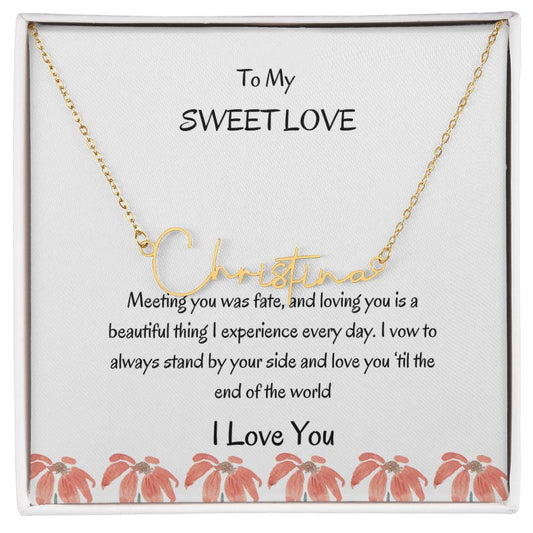 Personalized Signature Necklace | Unique Name Jewelry for Her - SOUVMOUR