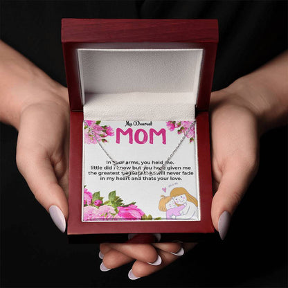 To My Dearest Mom | Custom Heart Name Necklace Gift | Necklace Gift For Mom